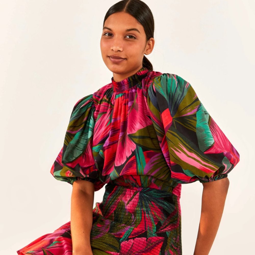 NWT Farm Rio Midnight Leaves Mini Dress Size M